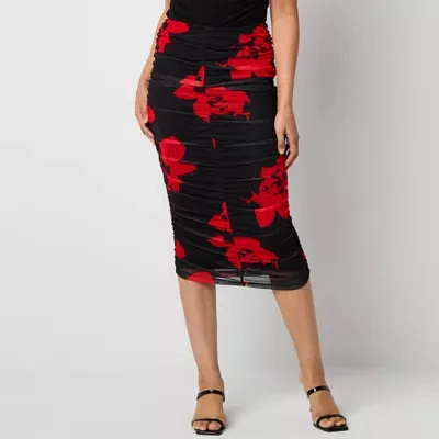 Bold Elements Womens Midi Pencil Skirt