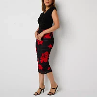 Bold Elements Womens Midi Pencil Skirt