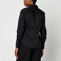 Worthington Womens Long Sleeve Regular Fit Button-Down Shirt