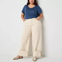 a.n.a - Plus Womens Highest Rise Wide Leg Jean