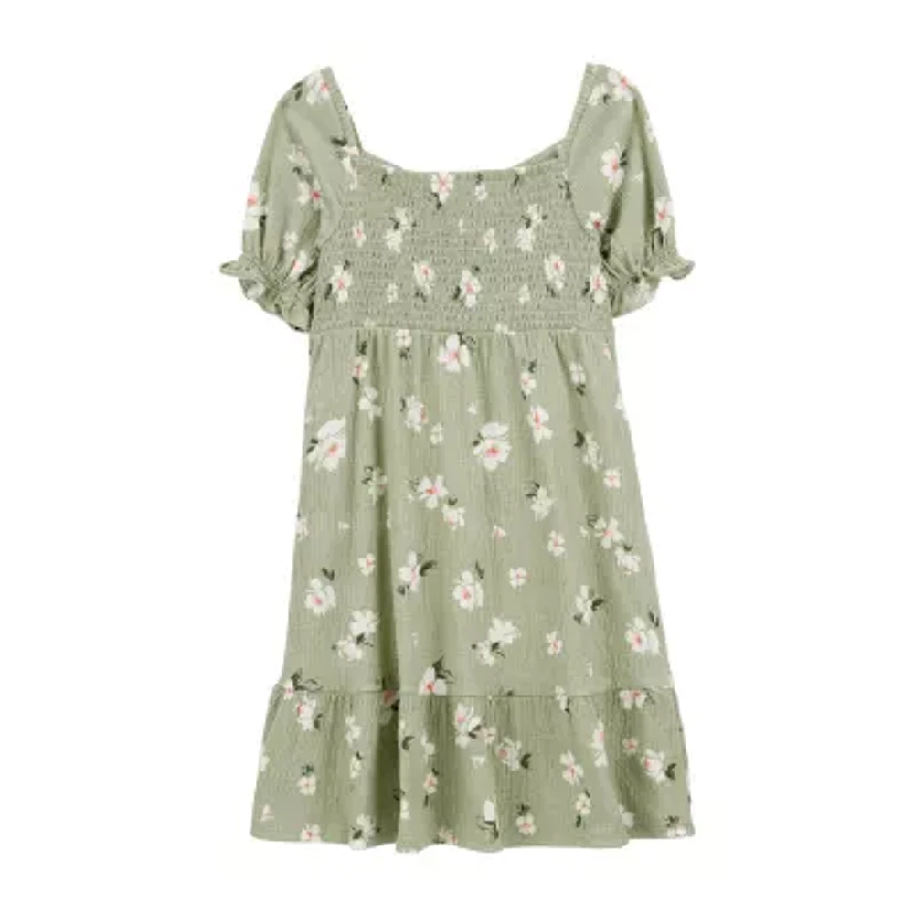 Carter's Little & Big Girls Short Sleeve Fitted A-Line Dress