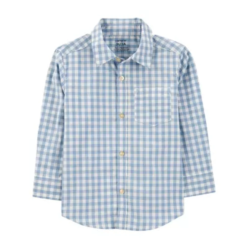 Carter's Toddler Boys Long Sleeve Button-Down Shirt