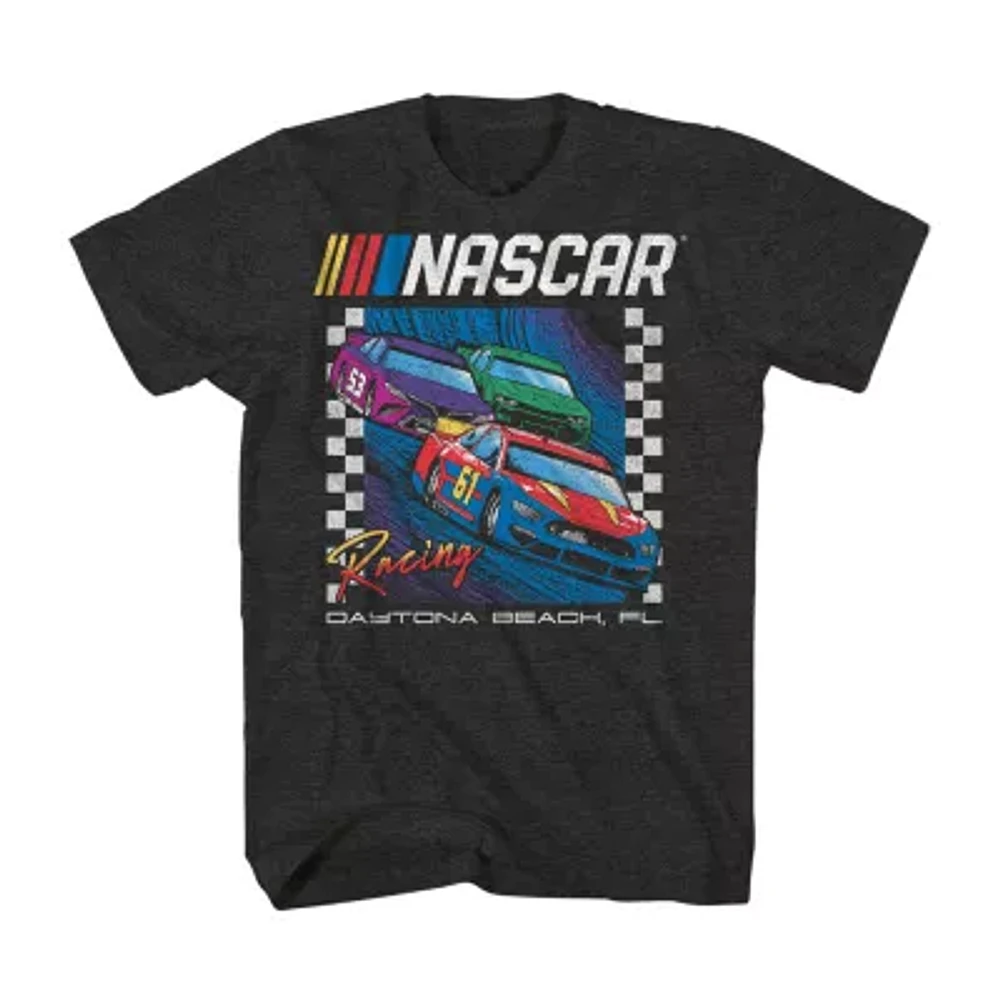 Big and Tall Nascar Mens Crew Neck Short Sleeve Regular Fit Graphic T-Shirt