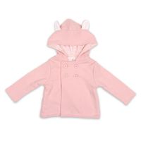 The Peanutshell Baby Girls Midweight Pink Bunny Jacket