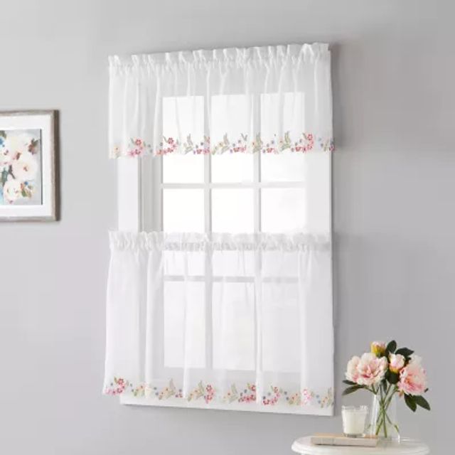 Saturday Knight Sweet Stems Rod Pocket Tailored Valance