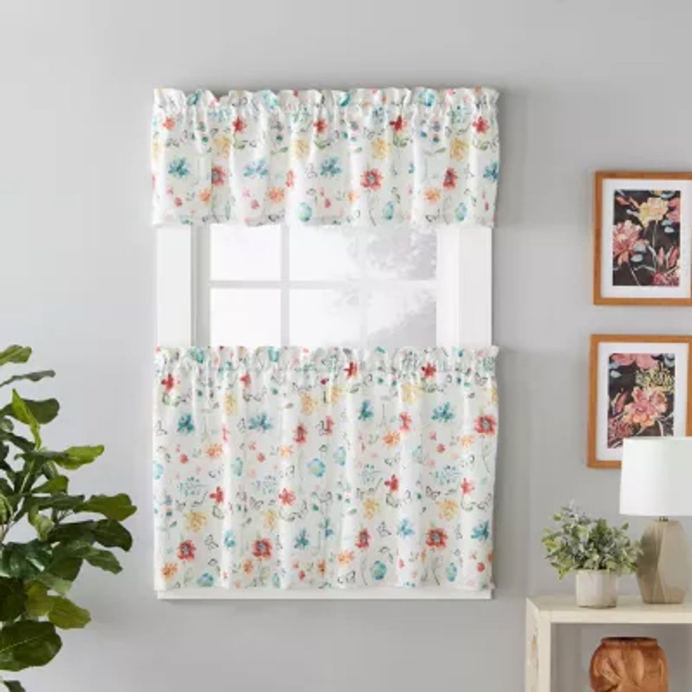 Saturday Knight Floral Dance 2-pc. Rod Pocket Window Tier