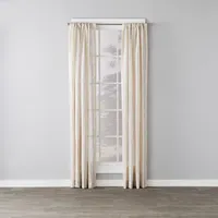 Saturday Knight Aiden Stripe Light-Filtering Rod Pocket Single Curtain Panel