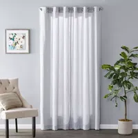 Sunsafe Raine Pattern Light-Filtering Grommet Top Single Curtain Panel