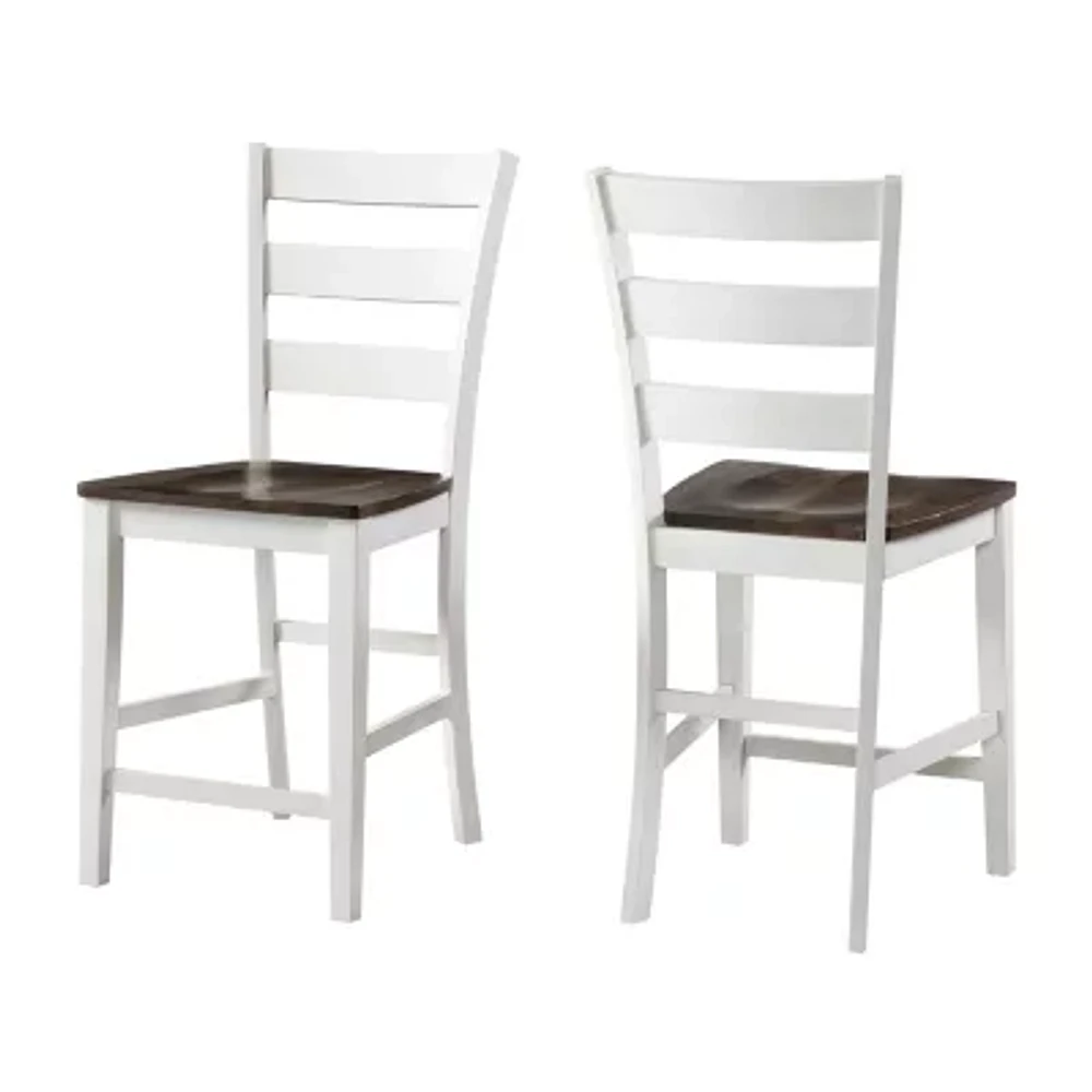 Landry Dining Collection Counter Height Ladderback Chair-Set of 2