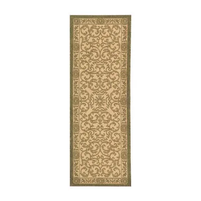 Safavieh Courtyard Collection Miah Floral Indoor/Outdoor Runner Rug