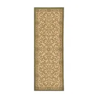 Safavieh Courtyard Collection Miah Floral Indoor/Outdoor Runner Rug