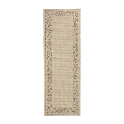 Safavieh Courtyard Collection Mladen Oriental Indoor/Outdoor Runner Rug