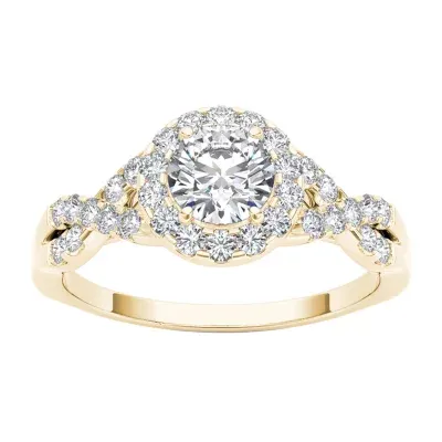 14K Gold 1 CT Round Natural Diamond Ring