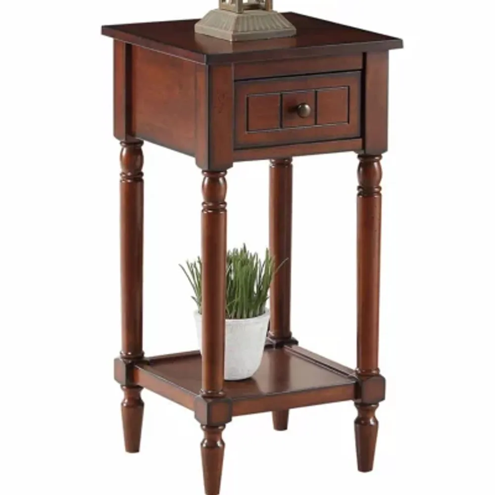 French Country Khloe 1-Drawer End Table