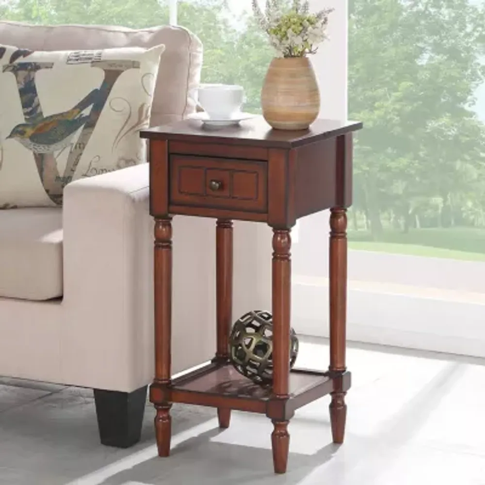 French Country Khloe 1-Drawer End Table