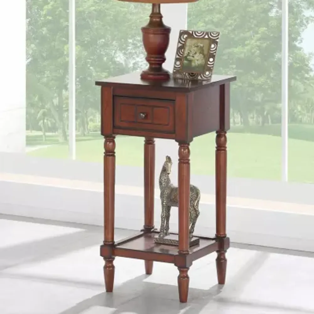 French Country Khloe 1-Drawer End Table