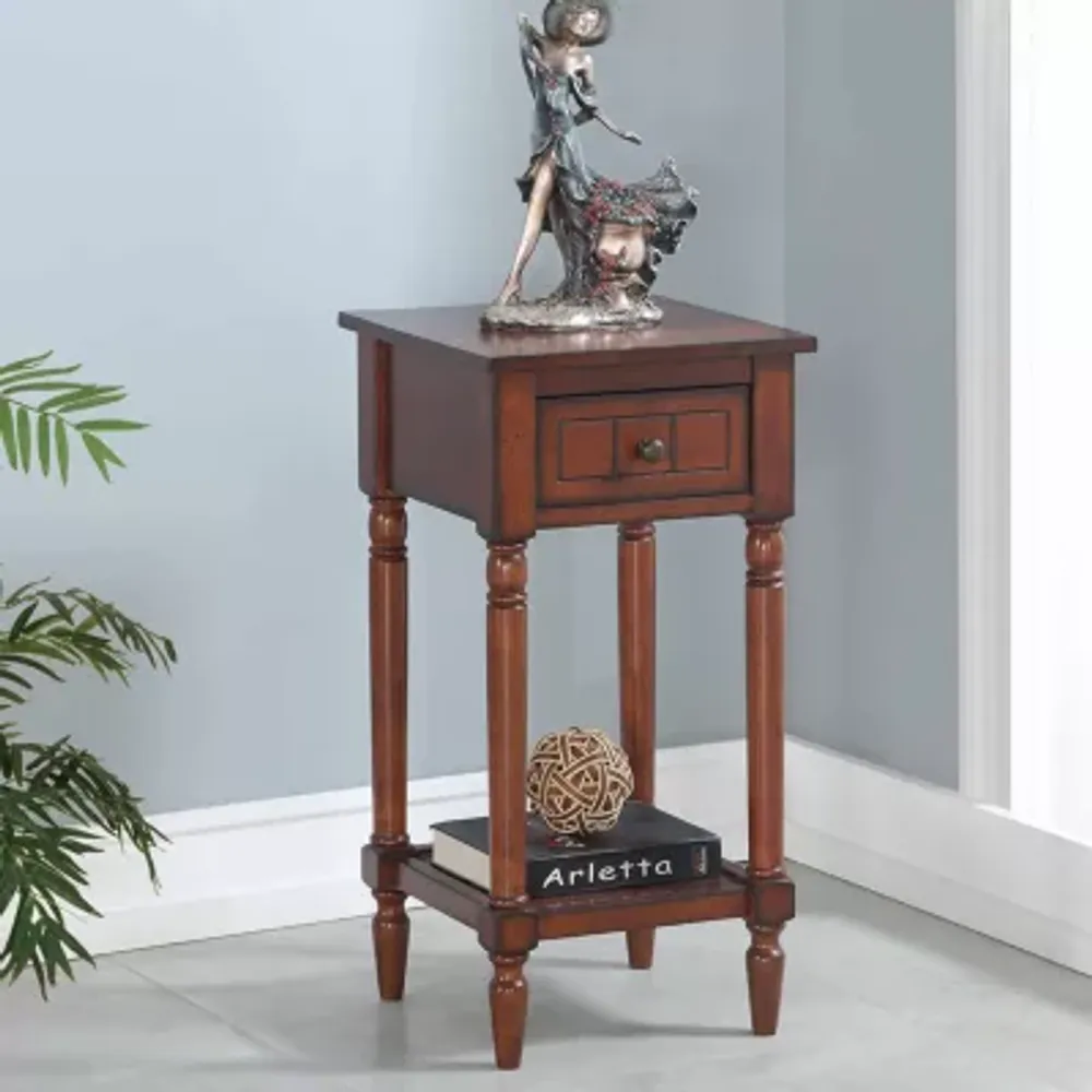 French Country Khloe 1-Drawer End Table