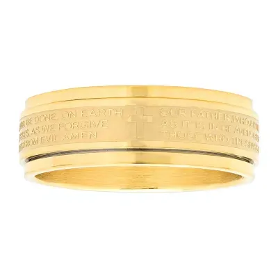 6MM 18K Gold Stainless Steel Band