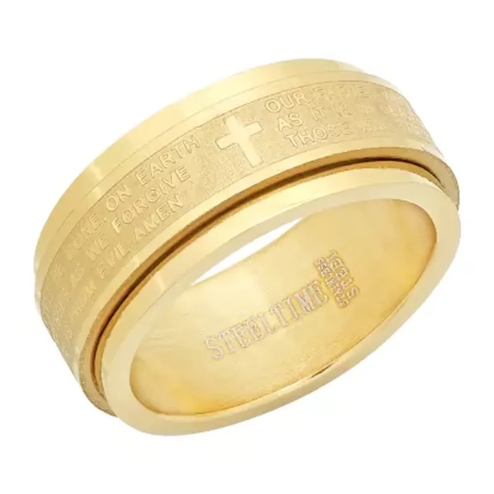 6MM 18K Gold Stainless Steel Band