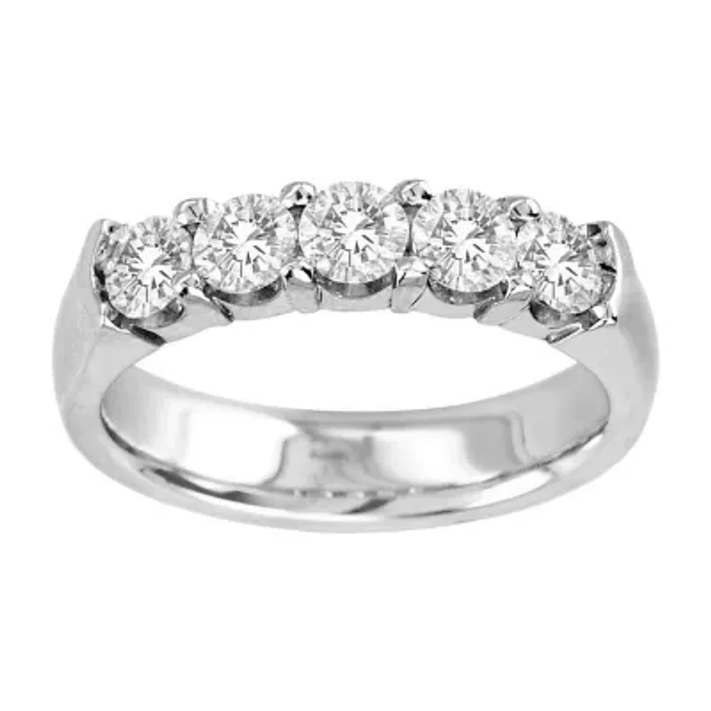 1 CT.T.W. Natural Diamond Band 14K White Gold