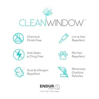 Clean Window Twill Stripe Anti-Dust 2-pc. Rod Pocket Tier