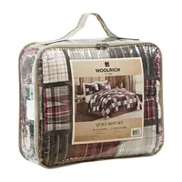 Woolrich Tulsa Oversized Plaid Print Cotton 3pc Quilt Set