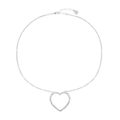 Liz Claiborne 20 Inch Cable Heart Pendant Necklace