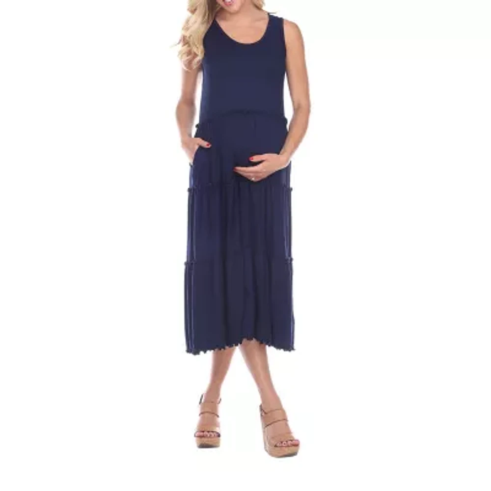 White Mark Womens Sleeveless Midi Maxi Dress Maternity