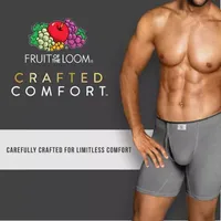 Fruit of the Loom Crafted Comfort Mens 3 Pack Boxer Briefs