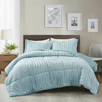 Madison Park Duke Faux Fur Mini Comforter Set