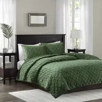 Madison Park Emery 3-Pc Velvet Quilt Set