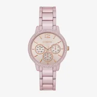 Geneva Ladies Womens Crystal Accent Pink Bracelet Watch Fmdjm271