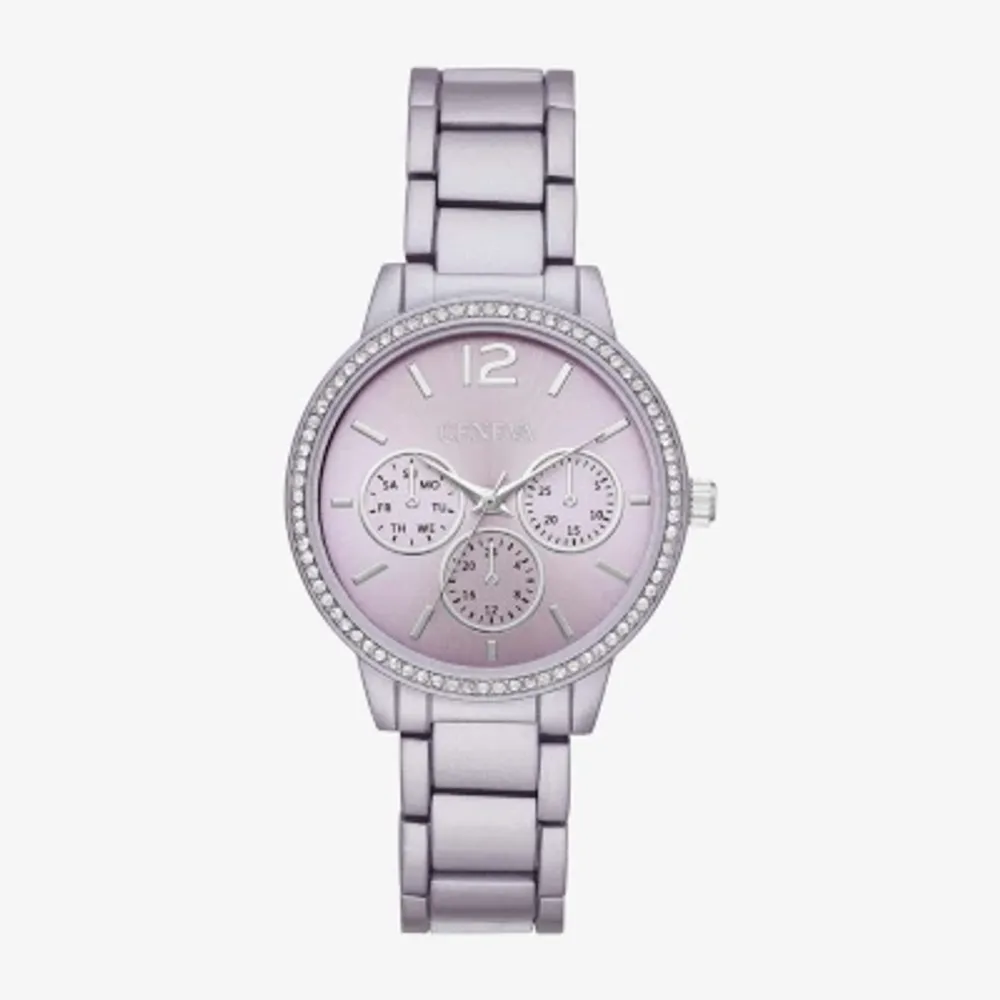 Geneva  Ladies Womens Crystal Accent Purple Bracelet Watch Fmdjm272