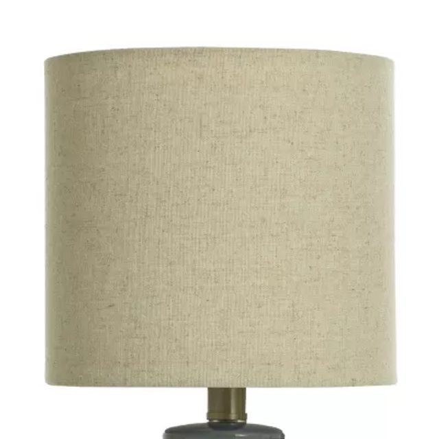 Collective Design By Stylecraft Textured Navy Ceramic Table Lamp