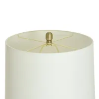 Collective Design By Stylecraft White Ceramic With Round Appliques Table Lamp