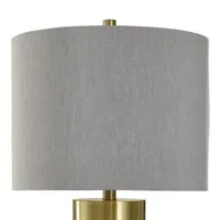 Collective Design By Stylecraft Black Cement and Brass Table Lamp