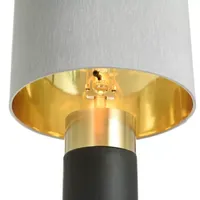 Collective Design By Stylecraft Black Cement and Brass Table Lamp