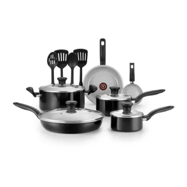 T-Fal 20-Pc. Aluminum Non-Stick Cookware Set, Color: Red - JCPenney