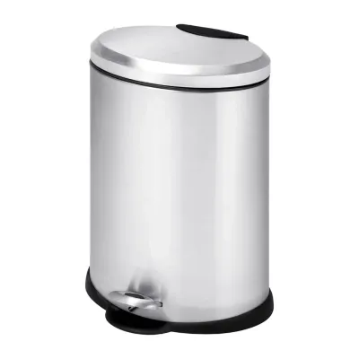 Honey-Can-Do Silver Stainless Steel 12l Oval Step Trash Can