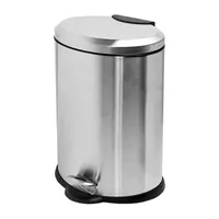 Honey-Can-Do Silver Stainless Steel 12l Oval Step Trash Can