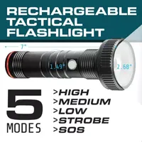 Bell + Howell Taclight Max Rechargeable Wide Beam Handheld Flashlight