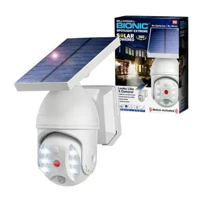 Bell + Howell Bionic Security Spotlight Extreme Solar Powered Motion Activated - White