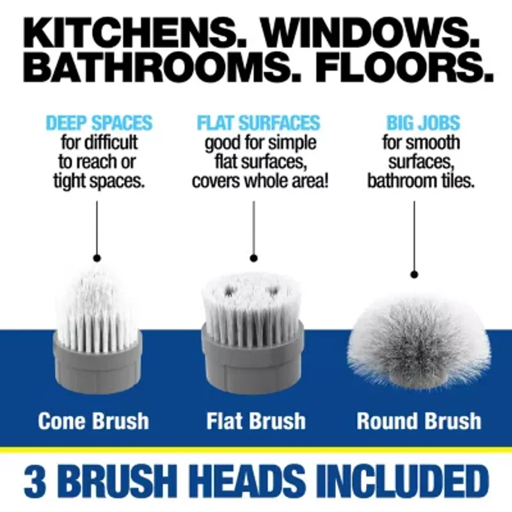 Bell + Howell Scrubtastic Rechargeable Multi Purpose Extendable Power Scrubber