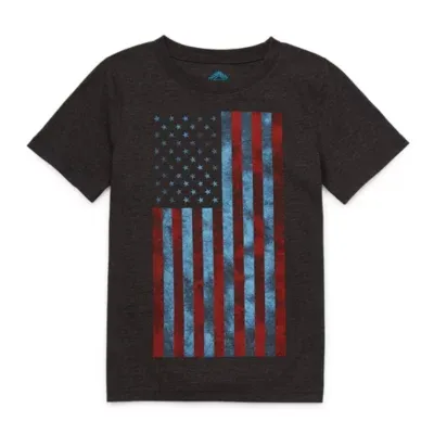 Thereabouts Little & Big Boys Adaptive Crew Neck Short Sleeve Graphic T-Shirt
