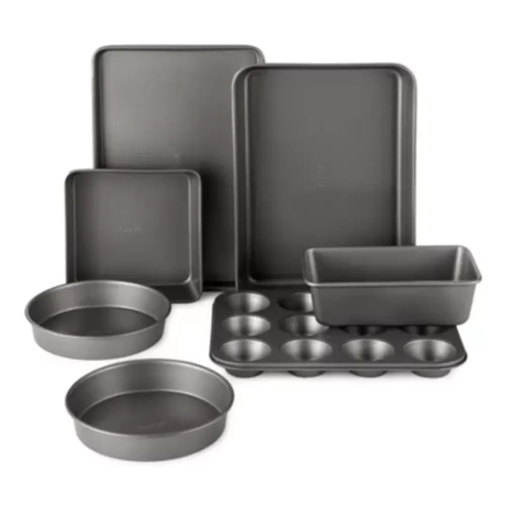 Farberware Bakeware 2-Piece Nonstick Steel 12-Cup Muffin Pans Set, Gray