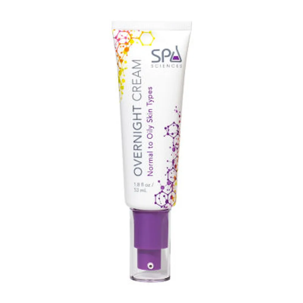 Spa Sciences Overnight Cream For Oily To Normal Skin   Facial Night Cream With Niacinamide   1.8 Fl Oz