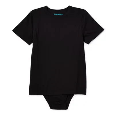 Thereabouts Little & Big Boys Adaptive Crew Neck Short Sleeve Bodysuit