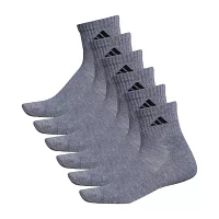 adidas 6 Pair Quarter Ankle Socks Mens