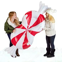 Pool Candy Peppermint Rider Inflatable Snow Sled