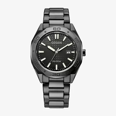 Citizen Mens Black Stainless Steel Bracelet Watch Bm7637-81h